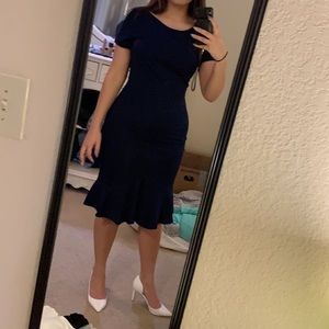 Navy Blue Mermaid Dress - L